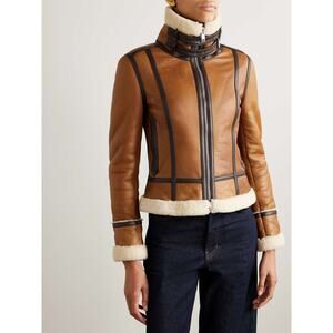 Proenza Schouler Arlo Shearling Leather jacket in Umber 8